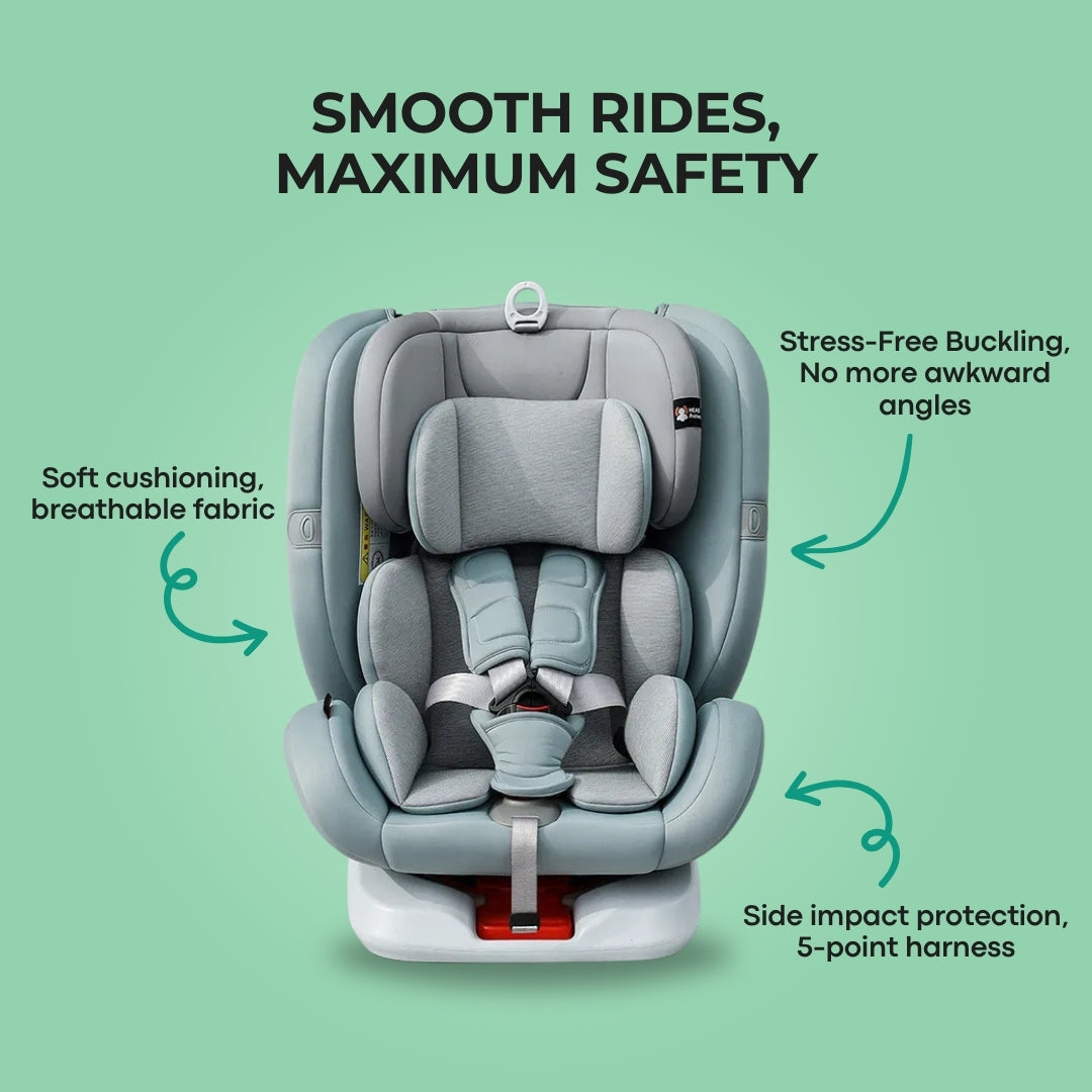 CozyHeartbeat 360 Rotating Car Seat - A safe and comfortable baby car seat with a 360-degree swivel for easy placement and exit, designed for newborns and toddlers.