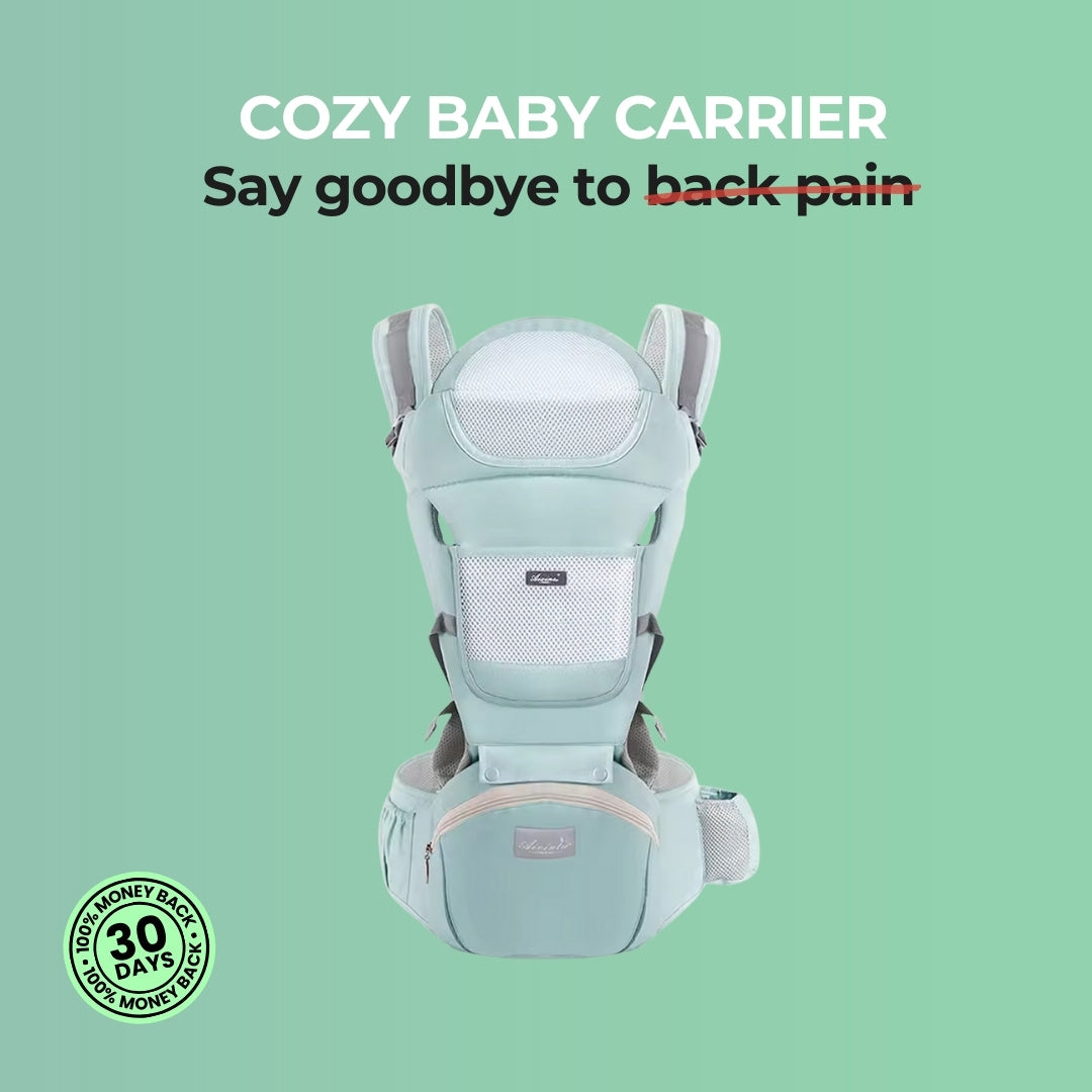 CozyHeartbeat Ergonomic Baby Carrier - A comfortable and supportive baby carrier designed for newborns and toddlers, featuring an adjustable fit for parents and babies."
