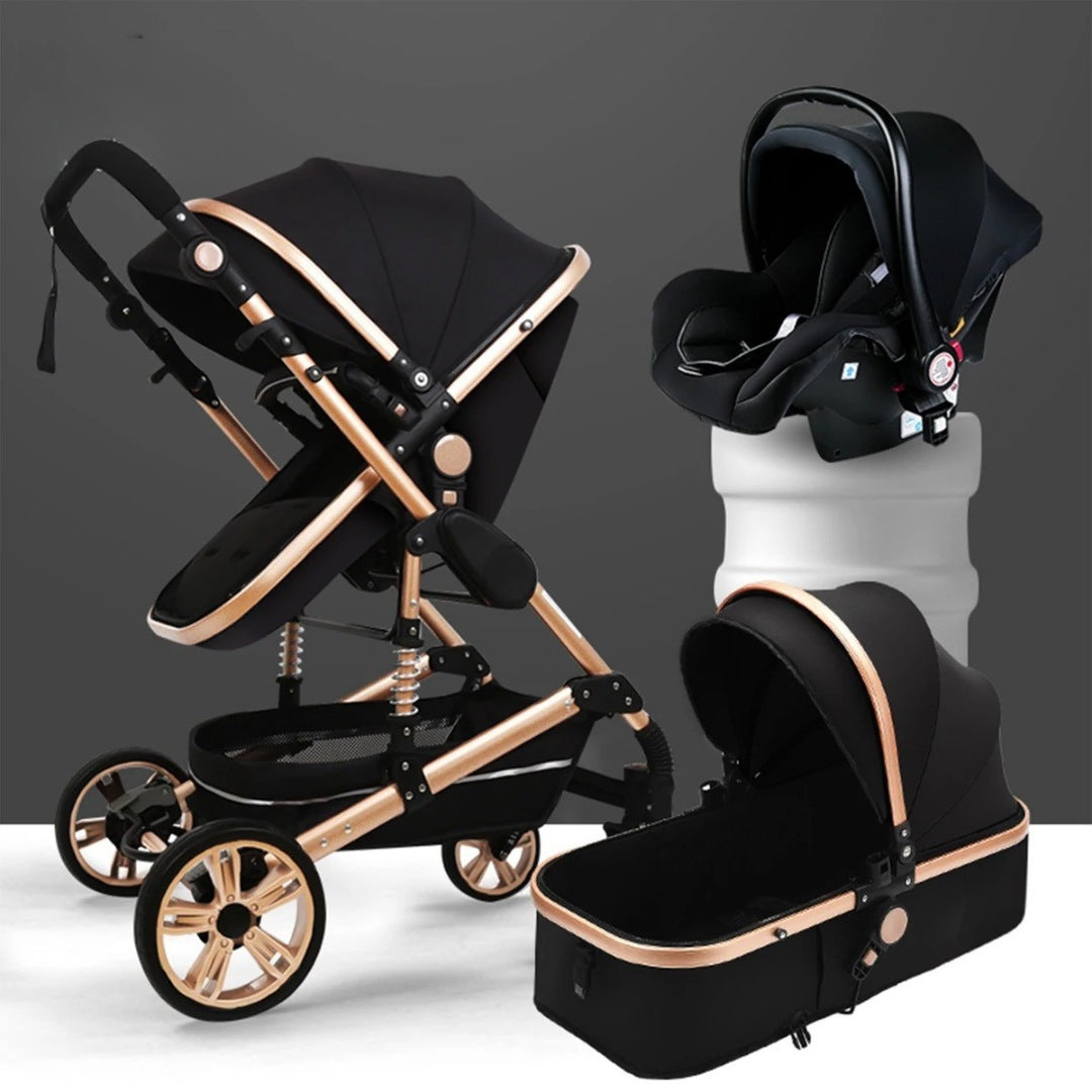 CozyHeartbeat Juno Convertible Pram - A high-quality stroller with 48+ configurations, aircraft-grade aluminum frame, and a spacious seat for newborns and growing families.