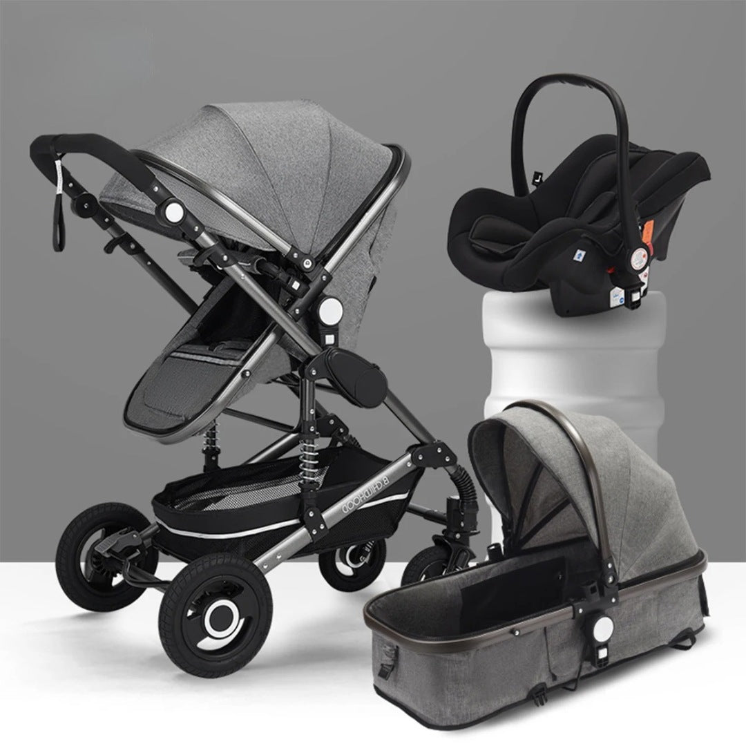 CozyHeartbeat Convertible Pram - A high-quality stroller with 48+ configurations, aircraft-grade aluminum frame, and a spacious seat for newborns and growing families.