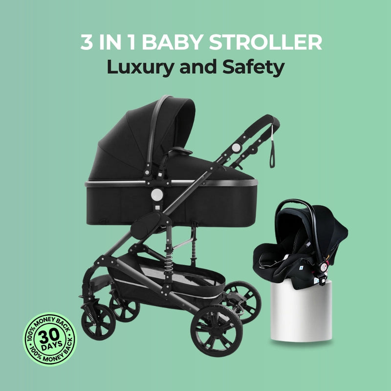 CozyHeartbeat Juno Convertible Pram - A high-quality stroller with 48+ configurations, aircraft-grade aluminum frame, and a spacious seat for newborns and growing families.