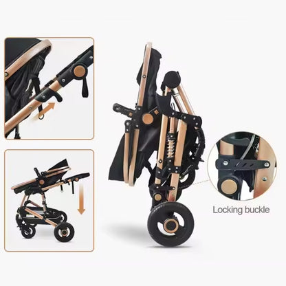 CozyHeartbeat Juno Convertible Pram - A high-quality stroller with 48+ configurations, aircraft-grade aluminum frame, and a spacious seat for newborns and growing families.