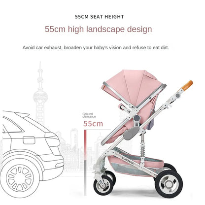 CozyHeartbeat Juno Convertible Pram - A high-quality stroller with 48+ configurations, aircraft-grade aluminum frame, and a spacious seat for newborns and growing families.